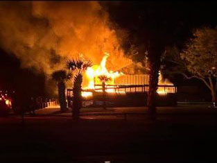 Walton County Fire Rescue Responds to Early Morning Structure Fire at Grady Brown Park