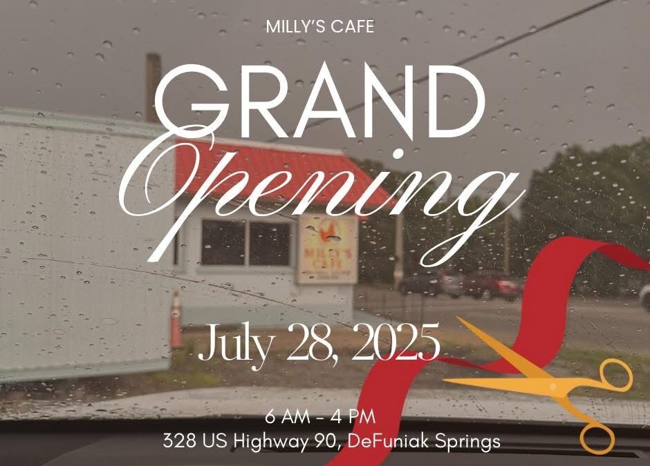 Milly’s Cafe to Open in Downtown DeFuniak Springs